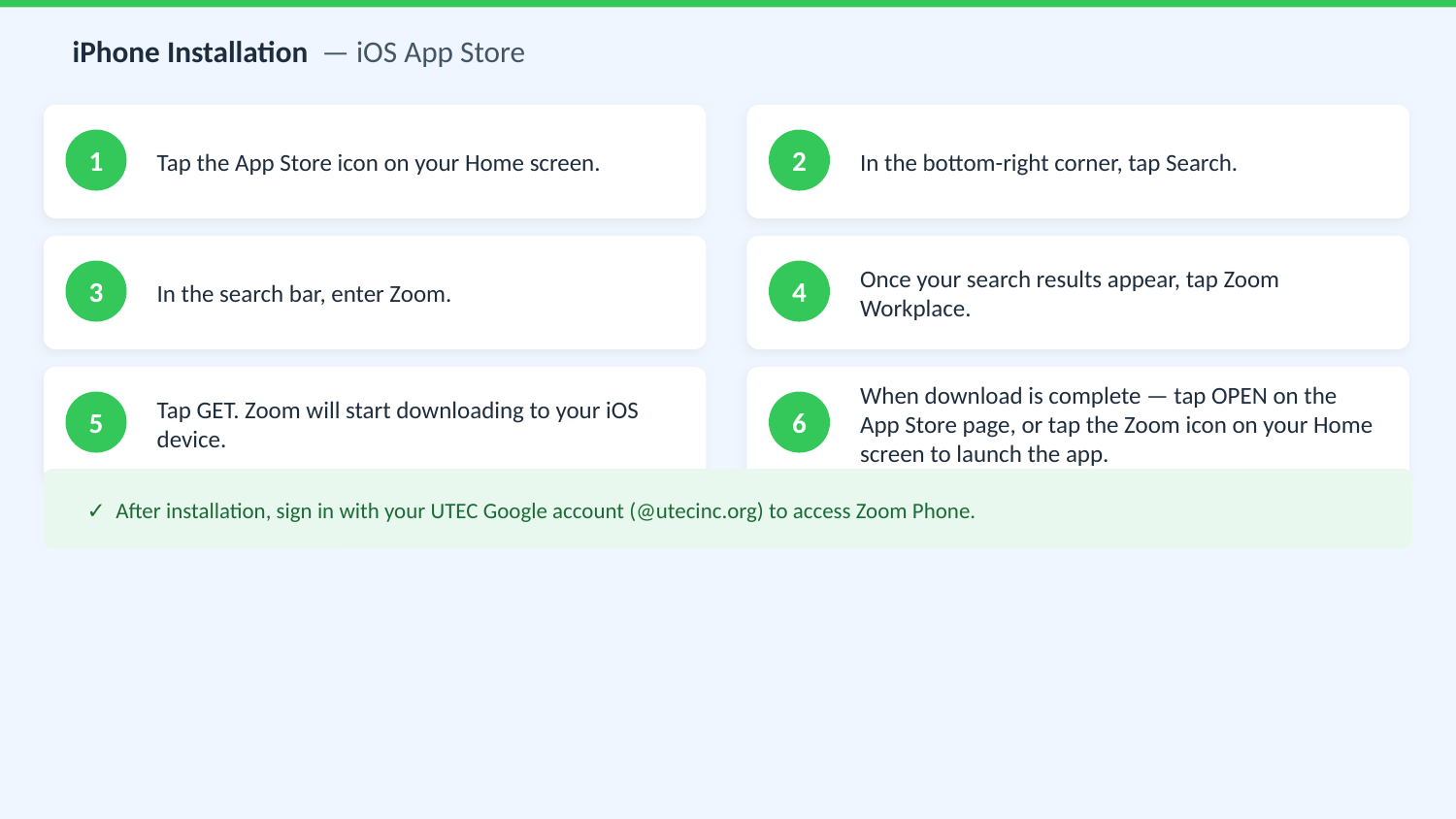 iPhone installation steps