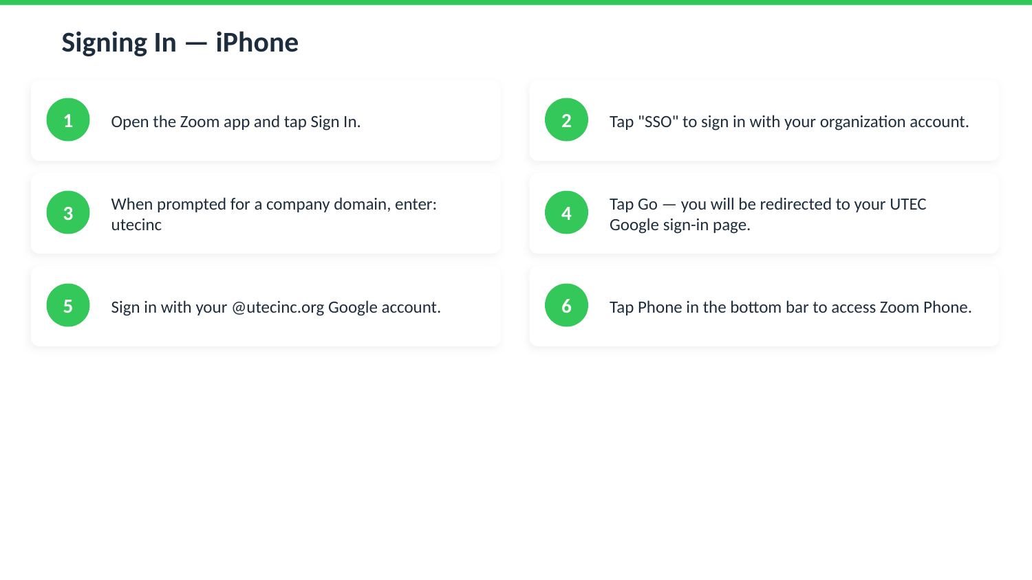 iPhone sign-in steps